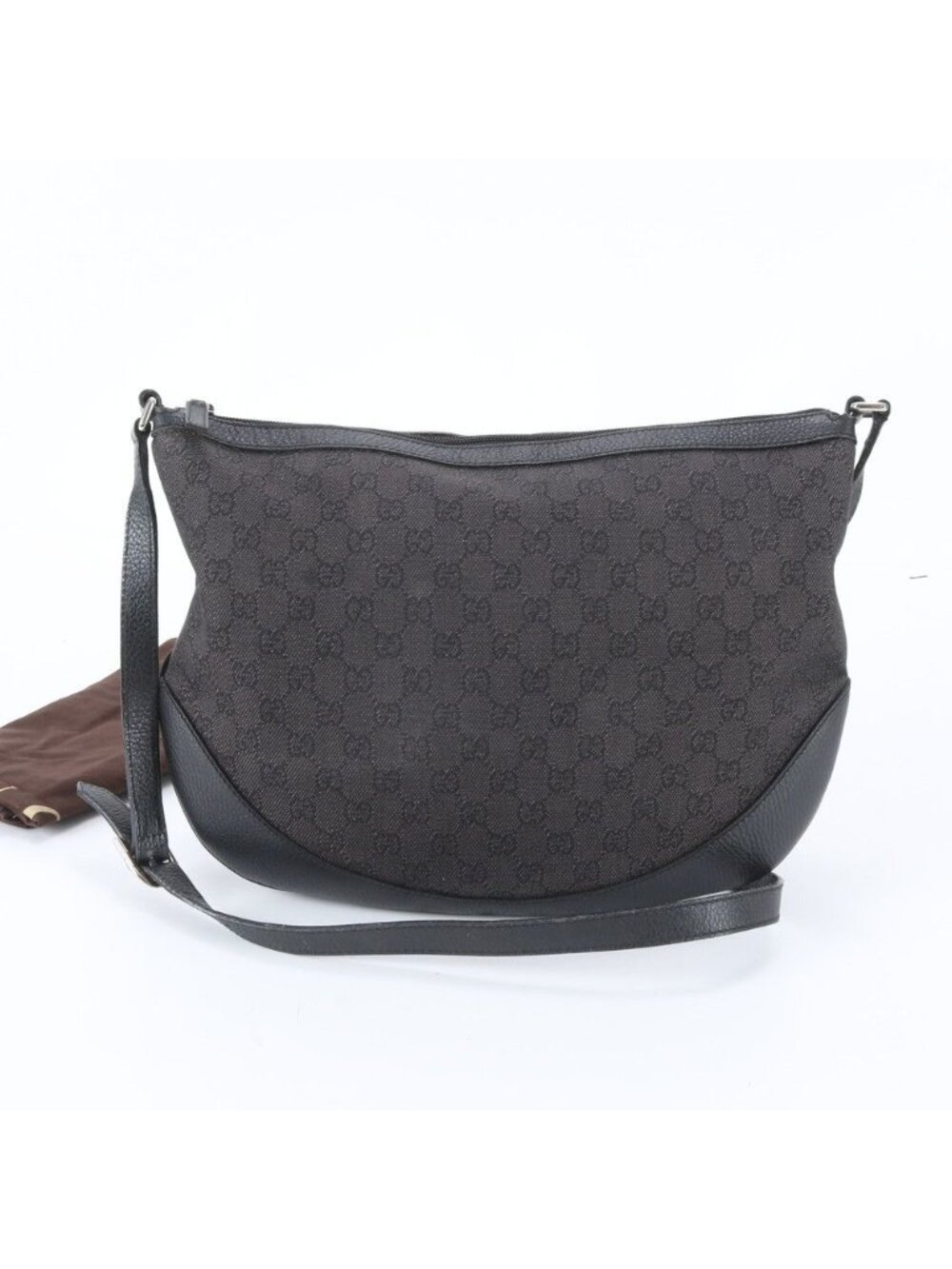 Gucci GG Canvas Leather Shoulder Bag Crossbody Messenger Business